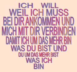 Textkarte "Ich will weil ich muss..."