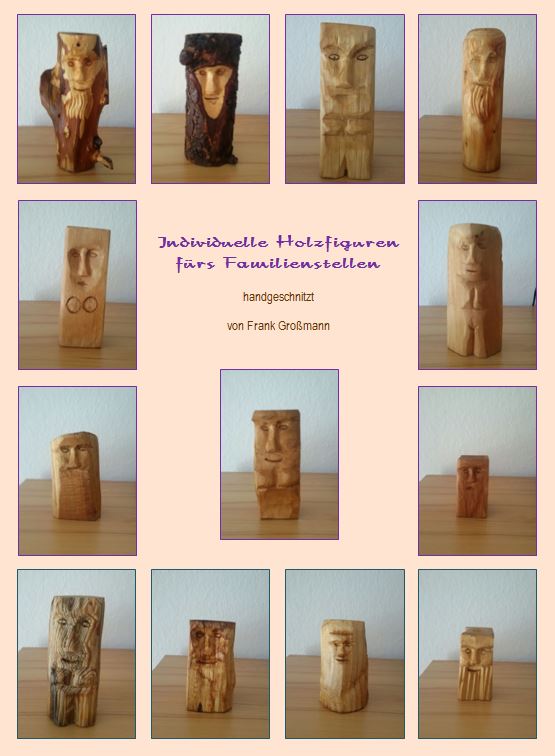 Bild Holzfiguren für Familienstellen von Frank Großmann